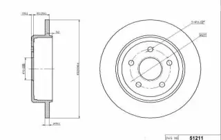 Brzdový kotouč - zadní
