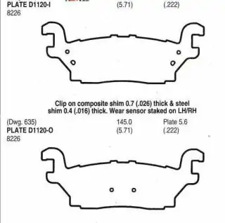 Brzdové destičky - zadní