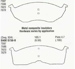 Brzdové destičky - přední