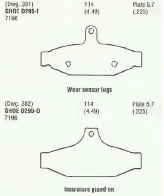 Brzdové destičky - zadní