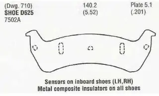 Brzdové destičky - zadní