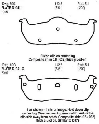 Brzdové destičky - zadní