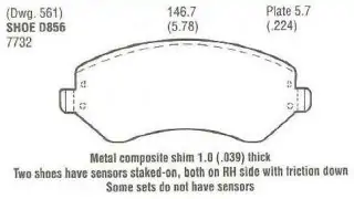 Brzdové destičky - přední