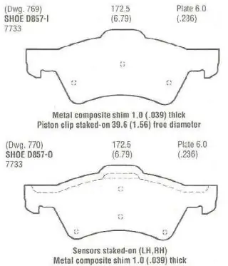 Brzdové destičky - přední