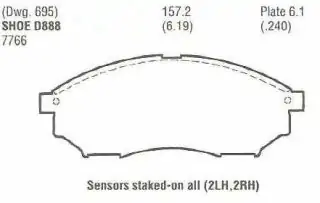 Brzdové destičky - přední