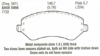 Brzdové destičky - přední