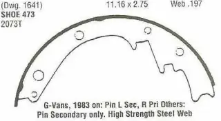 Brzdové pakny zadní - sada