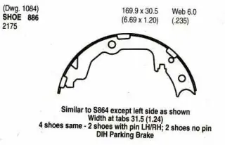 Pakny ruční brzdy - sada