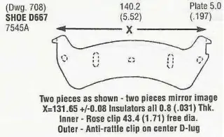 Brzdové destičky - zadní