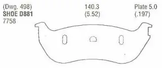 Brzdové destičky - zadní