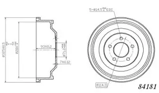 Brzdový buben - zadní