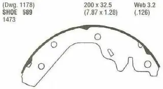 Brzdové pakny zadní - sada