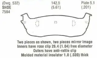 Brzdové destičky - zadní