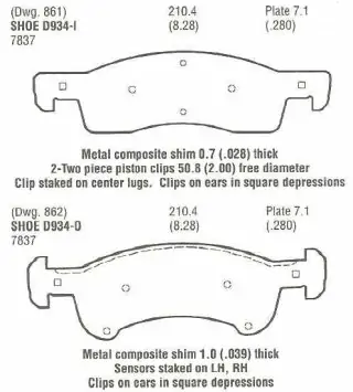Brzdové destičky - přední