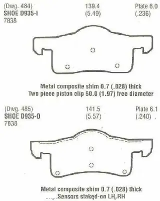 Brzdové destičky - zadní