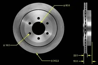 Brzdový kotouč - zadní