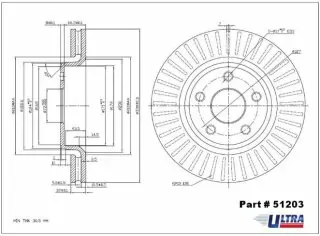 Brzdový kotouč - přední