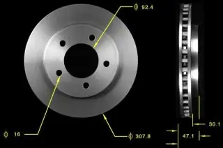 Brzdový kotouč - přední