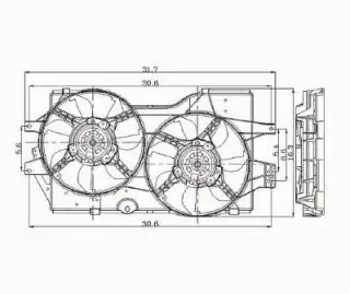 1996 - 00 Chrysler Voyager, Caravan, Grand Voyager sahara - kryt ventilátoru