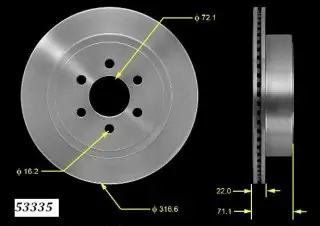 Brzdový kotouč - zadní
