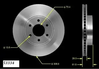Brzdový kotouč - přední