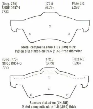 Brzdové destičky - přední