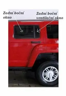 Boční okno - levé zadní dveře