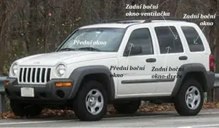 Boční zadní okno - levé