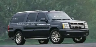 Boční okno - pravé zadní dveře 