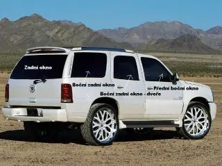 Boční zadní okno - levé