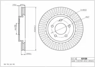 Brzdový kotouč - zadní