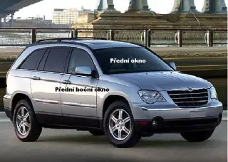 Boční okno - pravé přední dveře