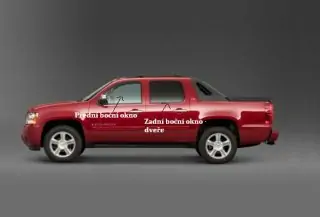 Boční okno - pravé přední dveře