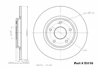 Brzdový kotouč - zadní