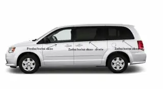 Boční okno - levé přední dveře