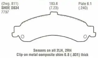 Brzdové destičky - zadní