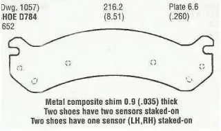 Brzdové destičky - přední