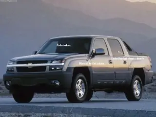 Boční okno - levé zadní dveře