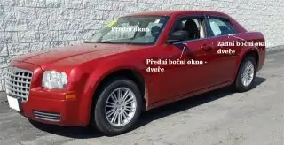 Boční okno - pravé přední dveře