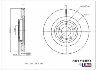 Brzdový kotouč - přední