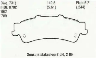 Brzdové destičky - zadní