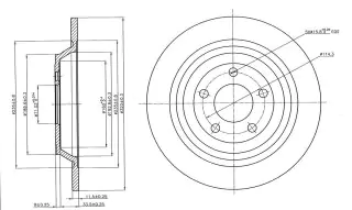Brzdový kotouč - zadní