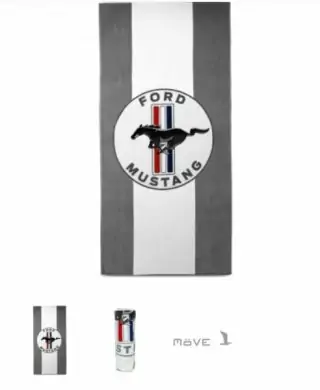 Osuška Ford Mustang, pruhovaná