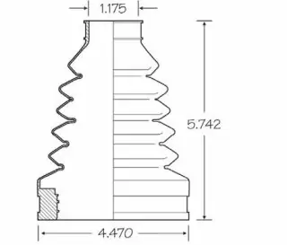 Manžeta poloosy - vnitří přední