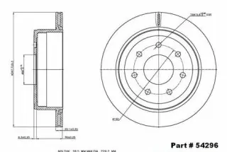 Brzdový kotouč - zadní