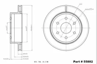 Brzdový kotouč - zadní