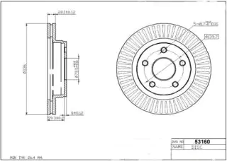 Brzdový kotouč - přední