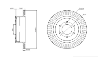 Brzdový kotouč - zadní