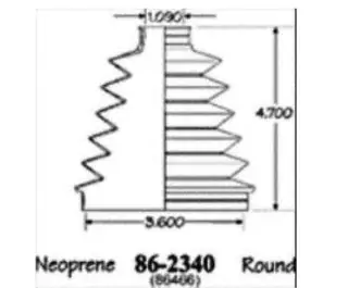 Manžeta poloosy - vnitřní