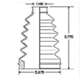 Manžeta poloosy - vnitří přední